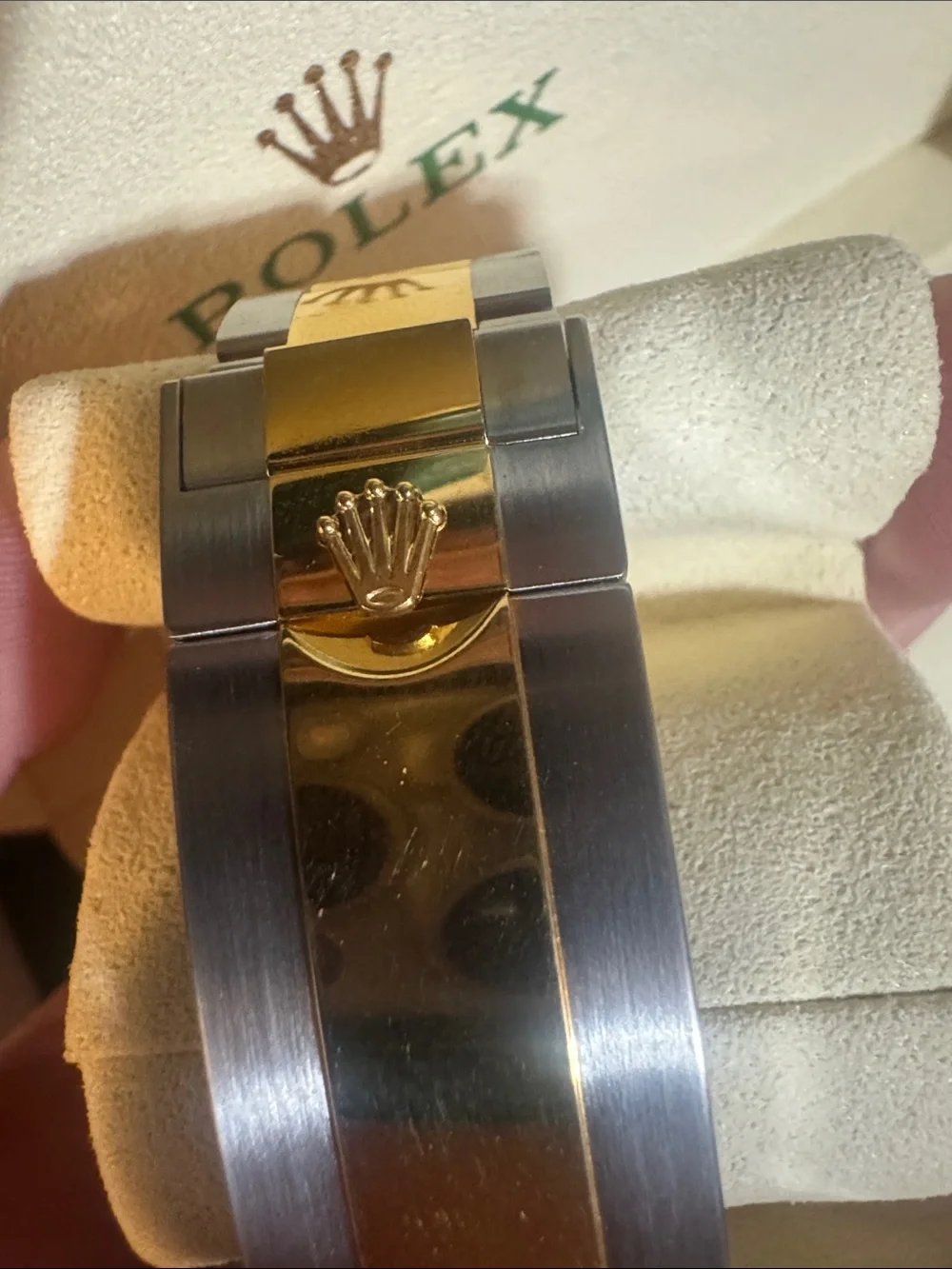 Two-Tone Black and Gold Men's Watch